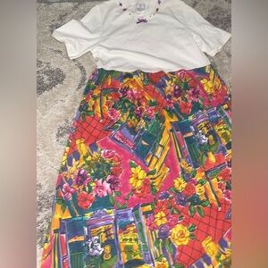 vintage Floral Printed Boho midi/maxi